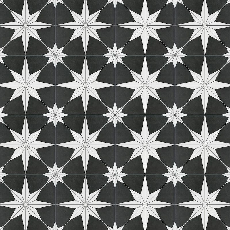 Merola Tile Stella Night 9-3/4" x 9-3/4" Porcelain Floor and Wall Tile