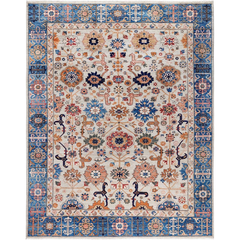 Serapi One-of-a-Kind Hand-Knotted Area Rug - Ivory - 8' 0" x 10' 0"