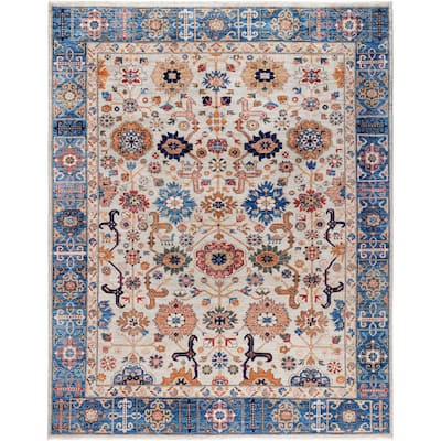 Serapi One-of-a-Kind Hand-Knotted Area Rug - Ivory - 8' 0" x 10' 0"