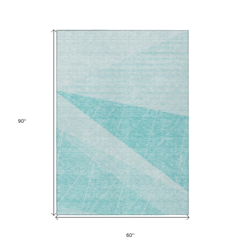 HomeRoots Geometric Transitional Rectangle Outdoor Rug