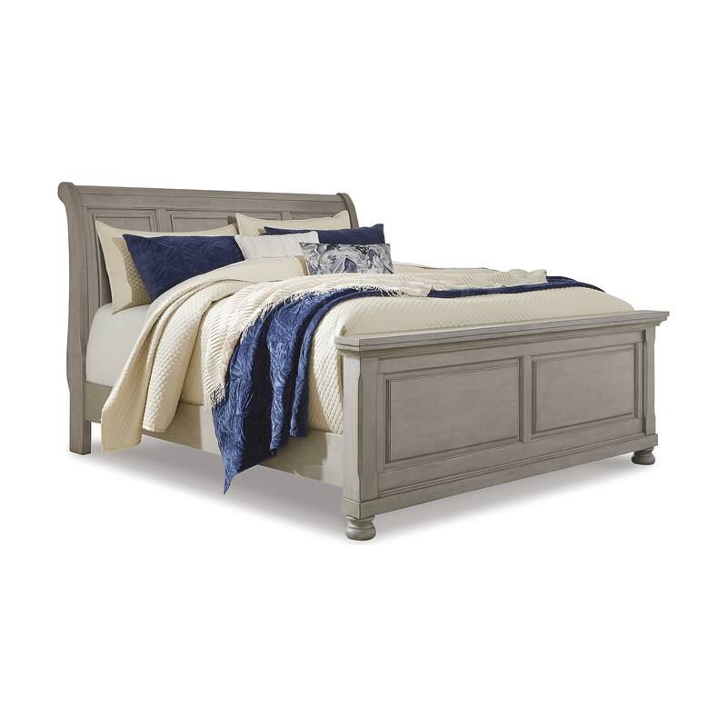 Signature Design by Ashley Lettner Light Gray Sleigh Bed