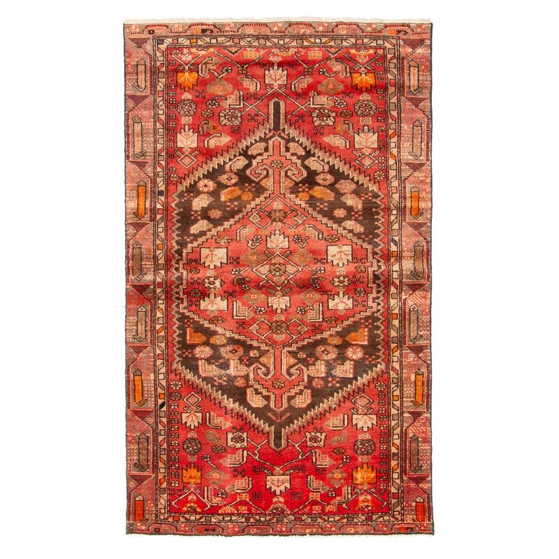 ECARPETGALLERY Hand-knotted Andelz Red Wool Rug - 3'9 x 6'4