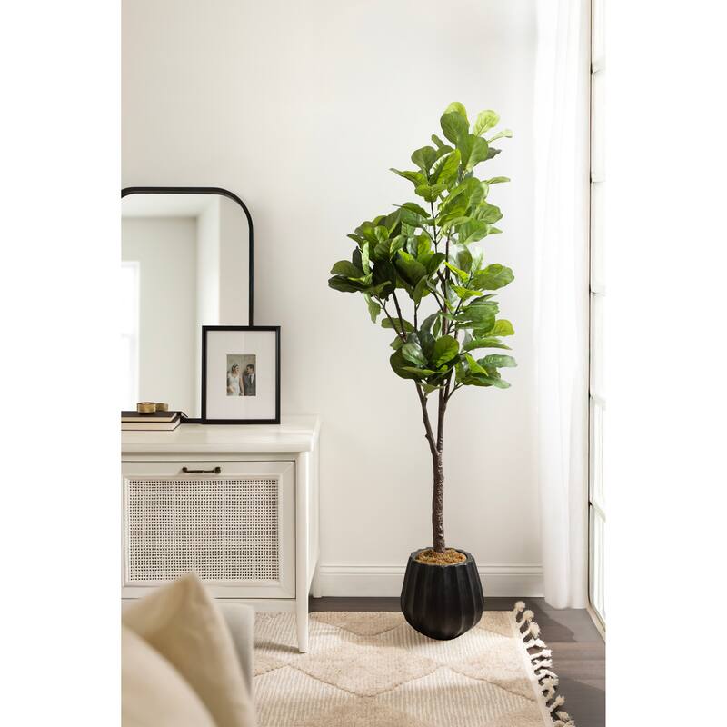 Kate and Laurel Fidmont Faux Fiddle Fig Tree