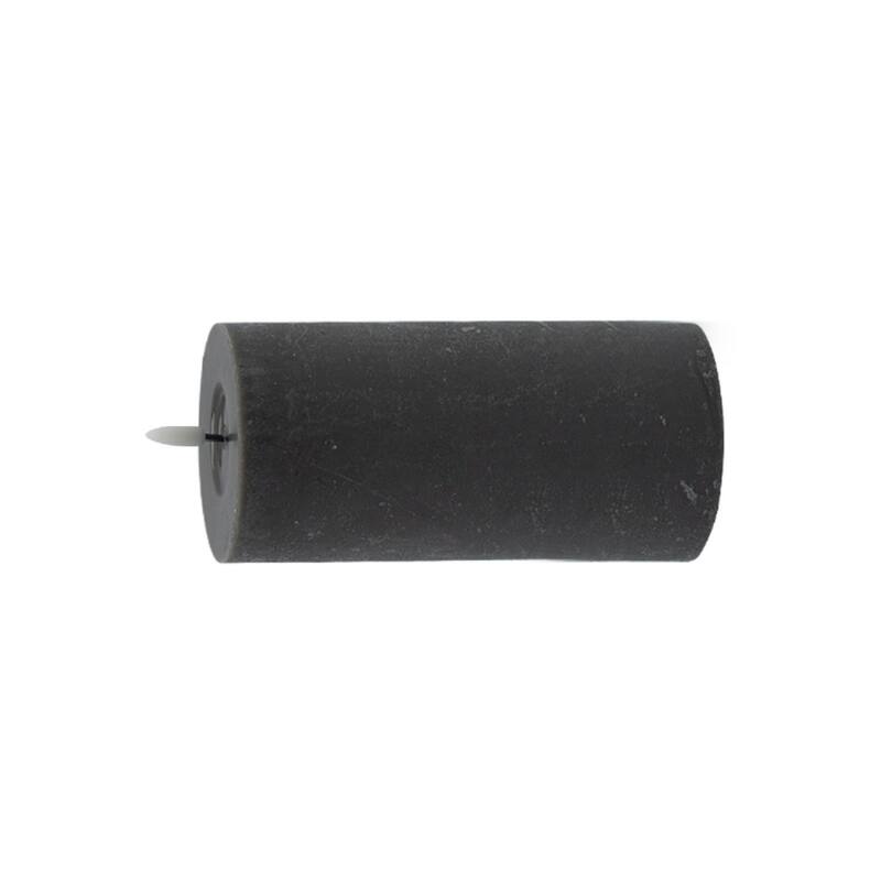 Battery Operated 3D Flame Large LED Pillar Candles - 8" - Gray