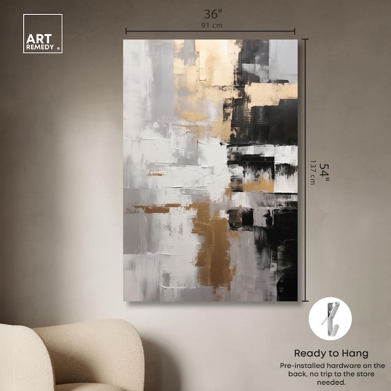 Nocturnal Alloy Canvas by Art Remedy, Gallery Wrapped