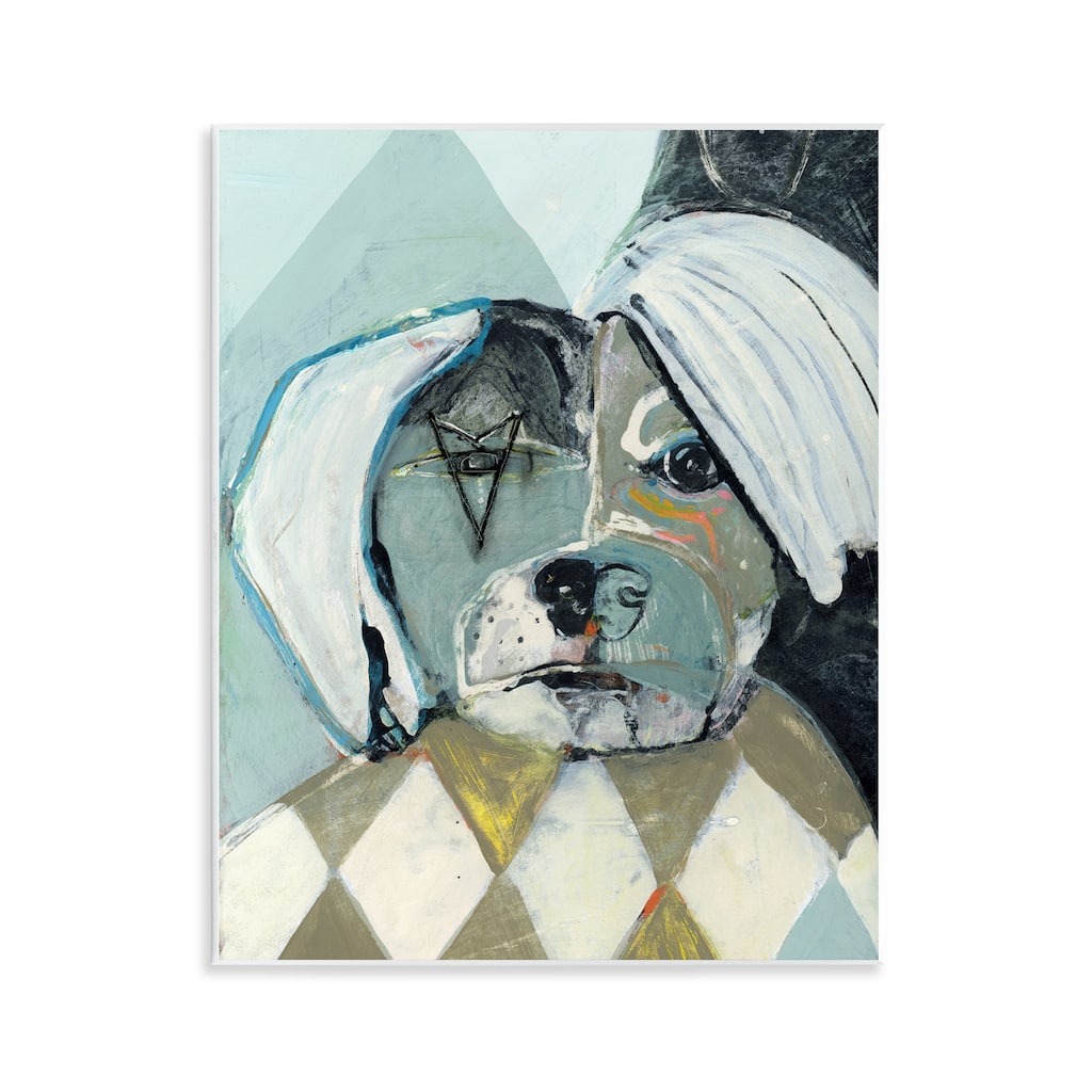 Stupell Abstract Dog Face Portrait Wall Plaque Art Design By Stacy Milrany