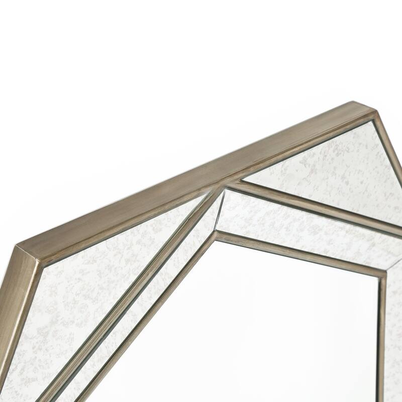 Hexagon Beveled Bathroom Wall Vanity Mirror - 30.7'' H X 35.4" W x 1.6" D