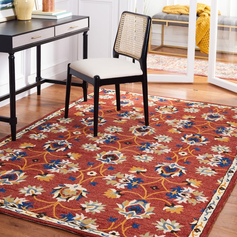 SAFAVIEH Handmade Micro-Loop Magdalini Abstract Wool Rug