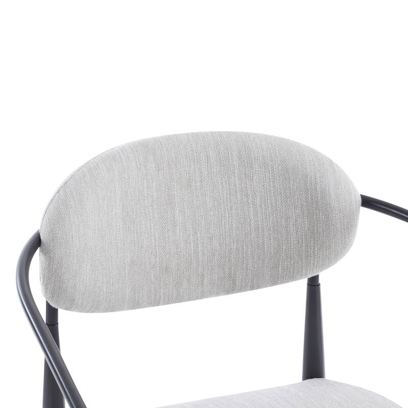 Roomfitters Mid-Century Modern Upholstered Accent Armchair with Metal Frame