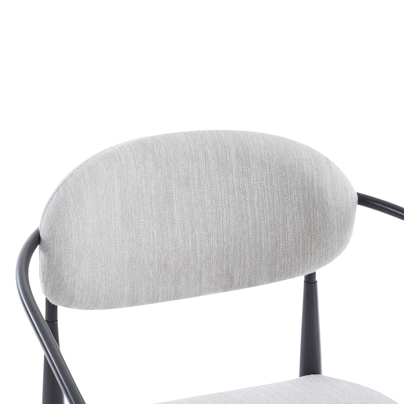 Upholstered Chair Arm Chair Padded Chair Stylish Accent Chair Beige Black Dressing Chair Vanity Chair
