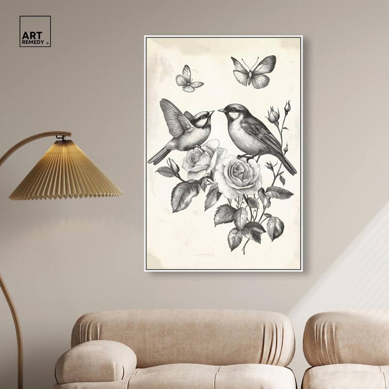 Perched Pair II Canvas by Art Remedy