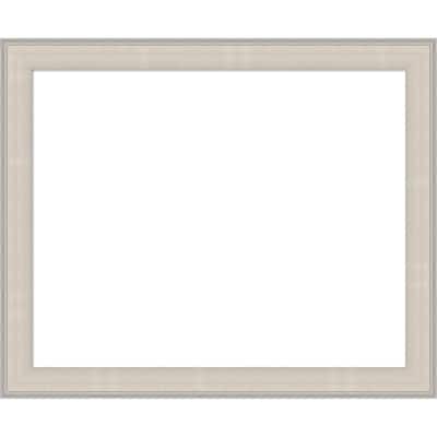 Amanti Art Cottage White Silver Framed Dry Erase Magnetic Board