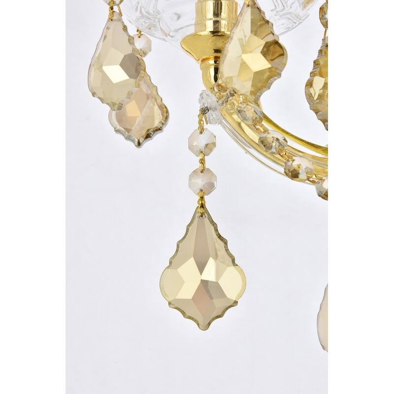 Fleur Illumination Collection Wall Sconce D:12in H:22in E:8.5in Lt:3 Gold Finish