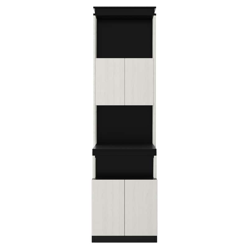 Full Size Murphy Bed with Desk and Storage Shelves and Cabinets