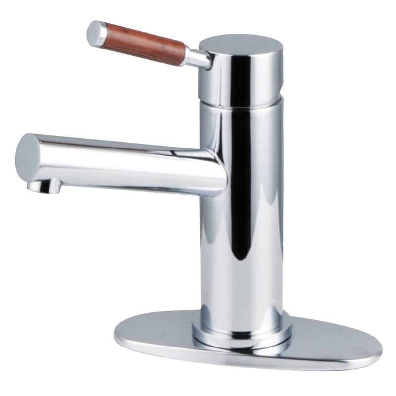Kingston Brass LS8421DWL Wellington One-Handle Single-Hole Bathroom Faucet with Push Pop-Up Drain, Polished Chrome