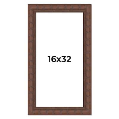 16x32 Frame Pewter Solid Wood Picture Frame Width 1.625 Inches | Interior Frame Depth 0.6875 Inches