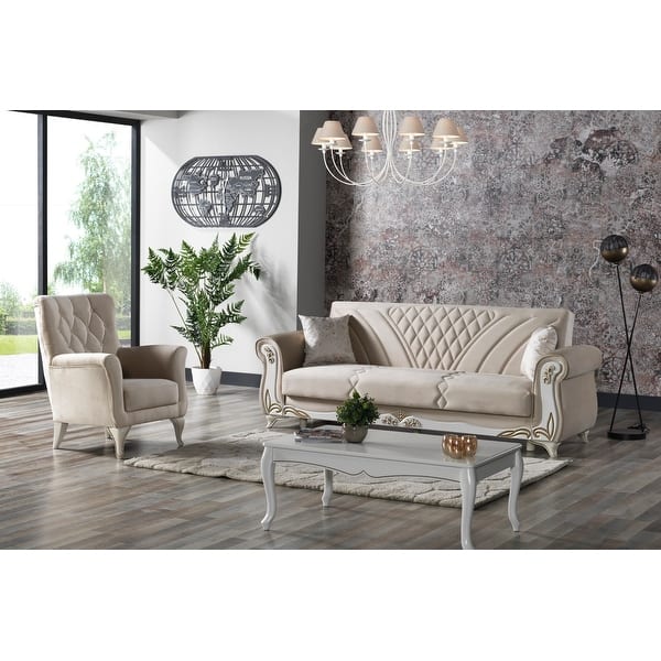 slide 2 of 19, Akunya 2-piece Living Room Set Beige