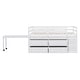 preview thumbnail 15 of 17, Functional Design Wood Loft Bed with Lateral Portable Desk, Drawers and Shelves, Twin Size, White