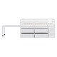 preview thumbnail 15 of 37, Modern Twin Size Loft Bed with Retractable Writing Desk and 4 Drawers and Lateral Portable Desk and Shelves