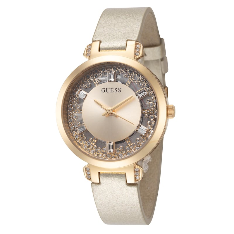 Guess Women's Crystal Clear 38mm Quartz Watch GW0535L4 - Gold-Tone - One Size