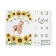 preview thumbnail 1 of 4, Sunflower Collection Girl Baby Monthly Milestone Blanket - Yellow and Green Farmhouse Watercolor Flower You Are My Sunhine