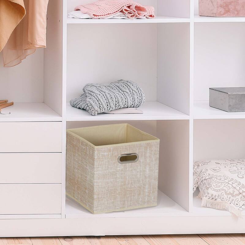 Household Essentials Open Fabric Cube Storage Bins, Set of 6