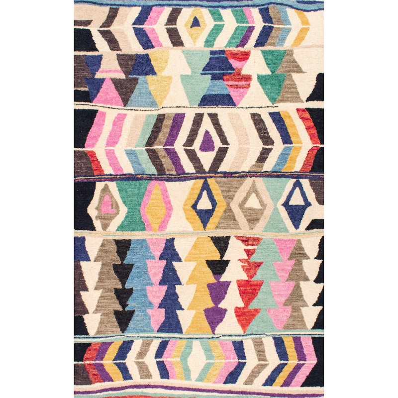 Nuloom Aurora Geometric Wool Area Rug