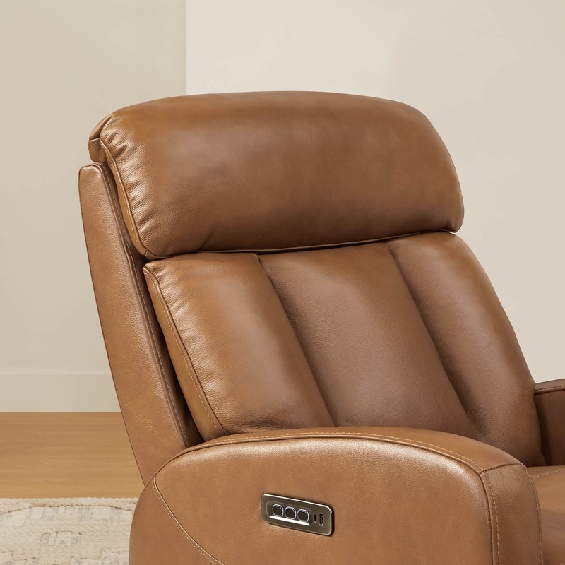 Spruce & Spring Kinsley Triple Motor Leather Power Swivel Recliner