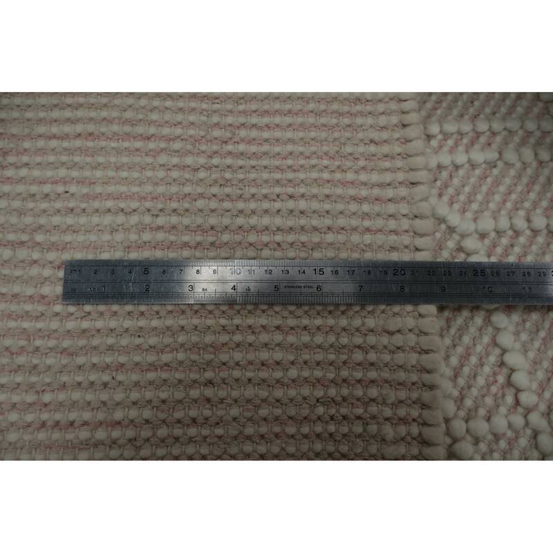 Hand Knotted Oriental 100% Wool Carpet Modern Geometric Beige & Ivories Modern Gotti Design Area Rug - 7' 7'' X 4' 10''