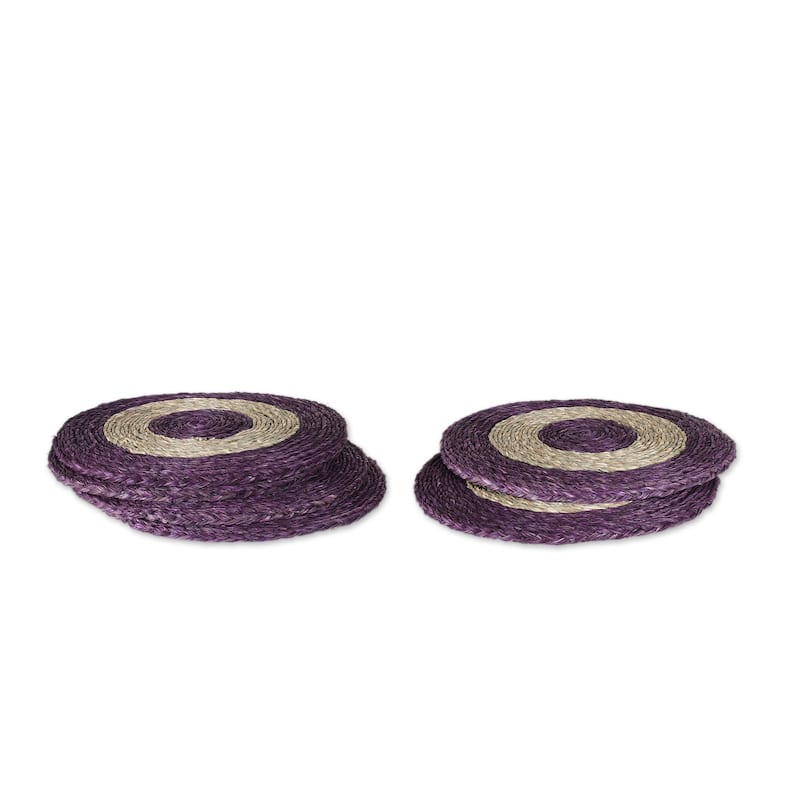 Novica Handmade Wine Aura Natural Fiber Placemats (Set Of 6)