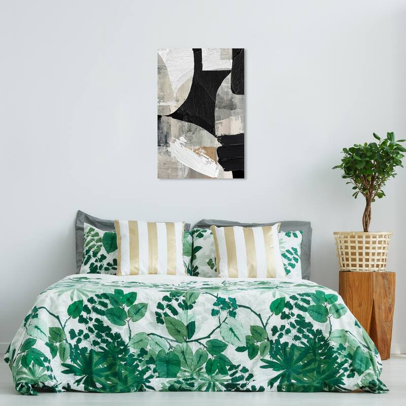 Wynwood Studio Canvas Abstract Living Room Style Black and Modern & Contemporary Wall Art Canvas Print - 36 x 24