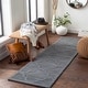 preview thumbnail 54 of 71, Hand-Tufted Amy Tone-on-Tone Lattice Wool Rug 2' 3" x 12' - Charcoal