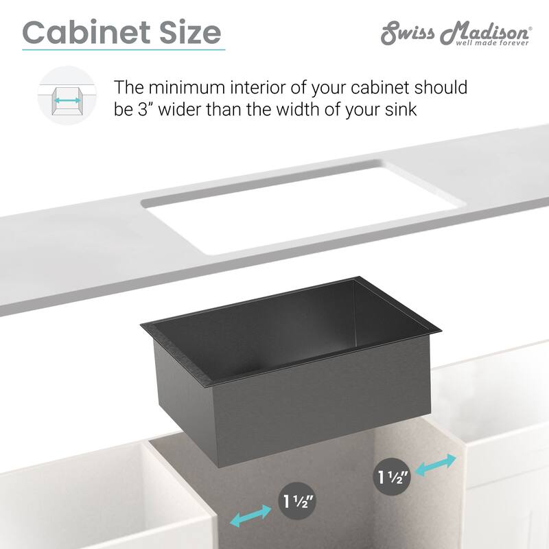 Tourner 27 x 19 Stainless Steel, Single Basin, Undermount Kitchen Sink