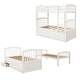 preview thumbnail 5 of 36, Twin Over Twin Bunk Bed with Ladder and Safety Rail, Twin Trundle Bed with 3 Drawers for Teens Bedroom, Guest Room Furniture