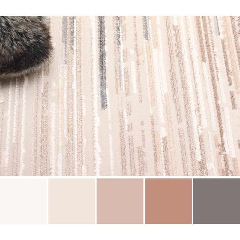 ECARPETGALLERY Machine Made Nova Ivory Area Rug