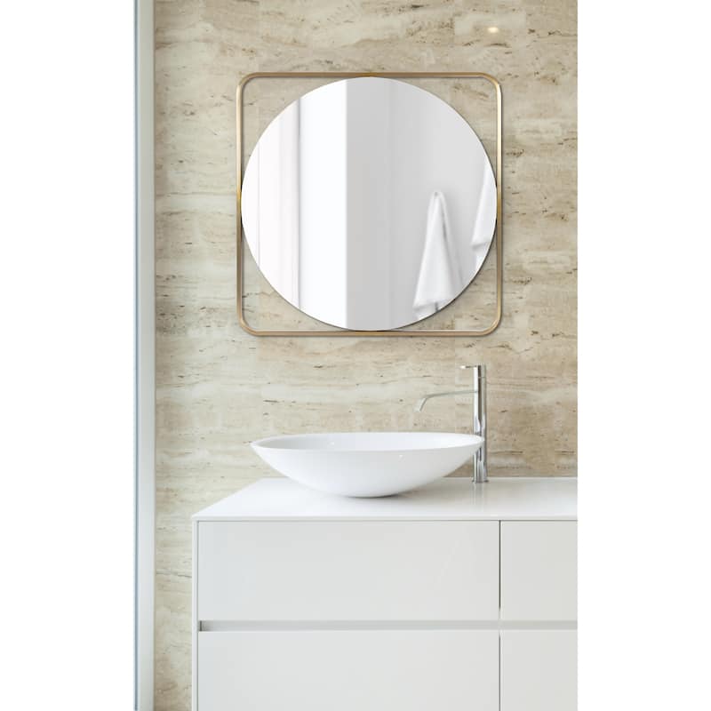 Kate and Laurel Nobles Radius Corner Framed Mirror