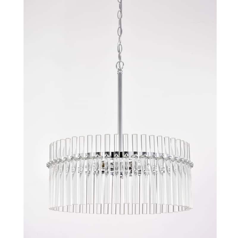 Casandra Chrome Crystal 5-light Pendant Chandelier