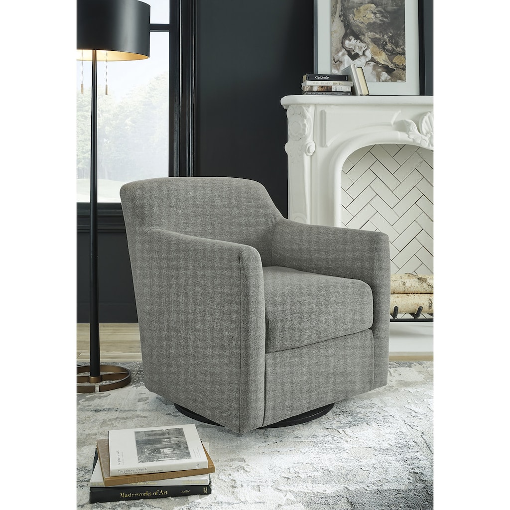 Signature Design by Ashley Bradney Smoke Swivel Accent Chair - 29"W x 32"D x 33"H