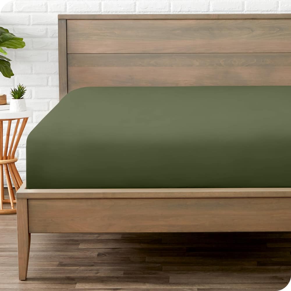 Bare Home Double Brushed Deep Pocket Fitted Sheet