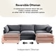 preview thumbnail 138 of 150, Corduroy Sectional Sofa with Removable Ottomans & Ultra-soft Cushions for Living Room & Bedroom