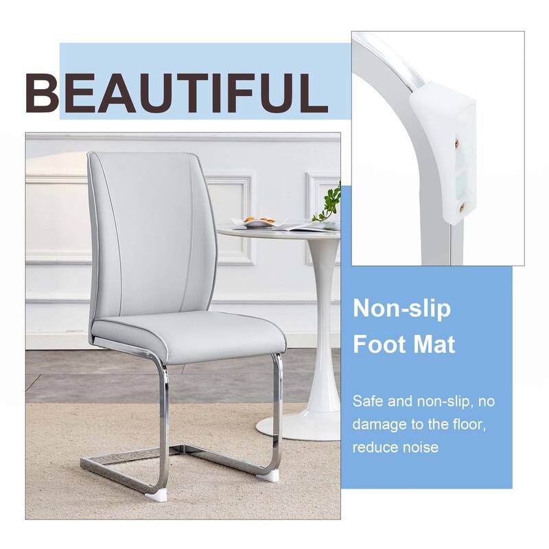PU High Resilience Dining Chair(Set of 6)