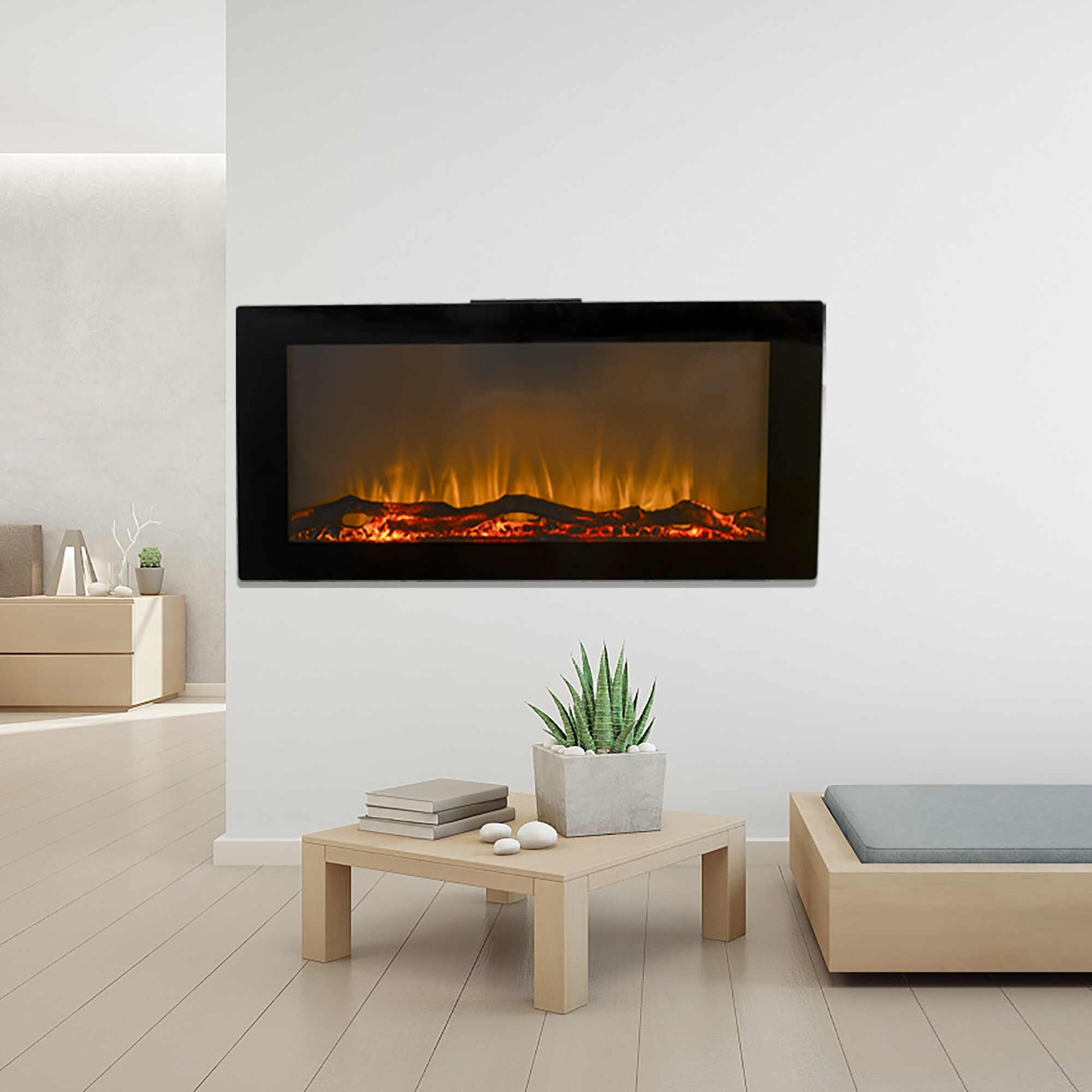 42 In Wall-Mounted Or Freestanding Electronic Fireplace-10 Colors Black  Lights(CSA Certification) - Bed Bath u0026 Beyond - 34652344