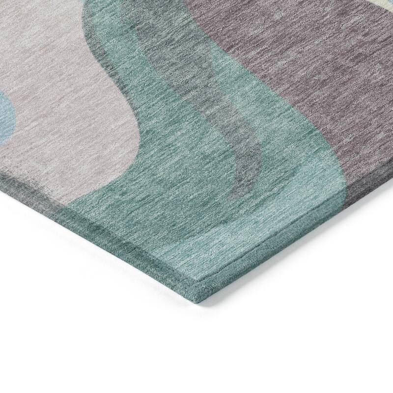 Machine Washable Indoor/Outdoor Casual Contemporary Chantille Rug
