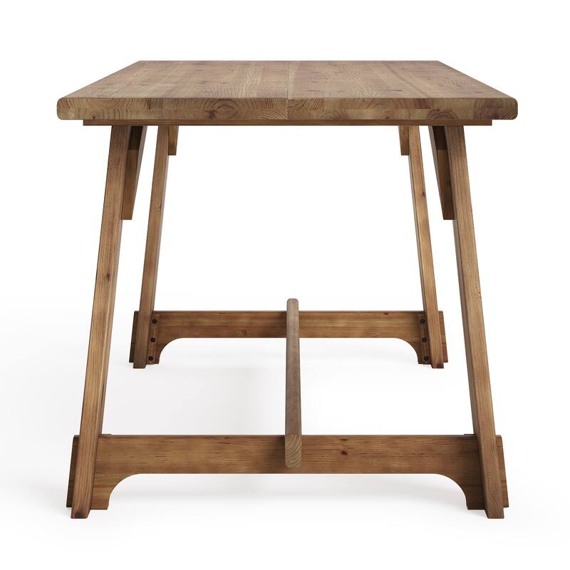 Solid Wood Executive Desk, Large Home Office Computer Writing Workstation, Business Accent Work Table