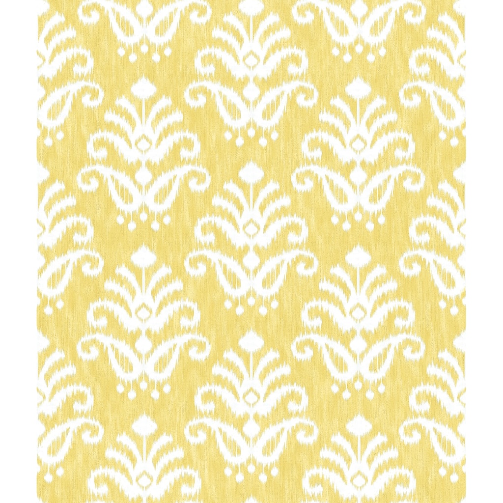 A-Street Prints Keaton Yellow Medallion Wallpaper