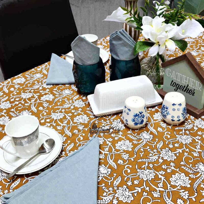 Cotton Floral Tablecloth for Rectangle Tables