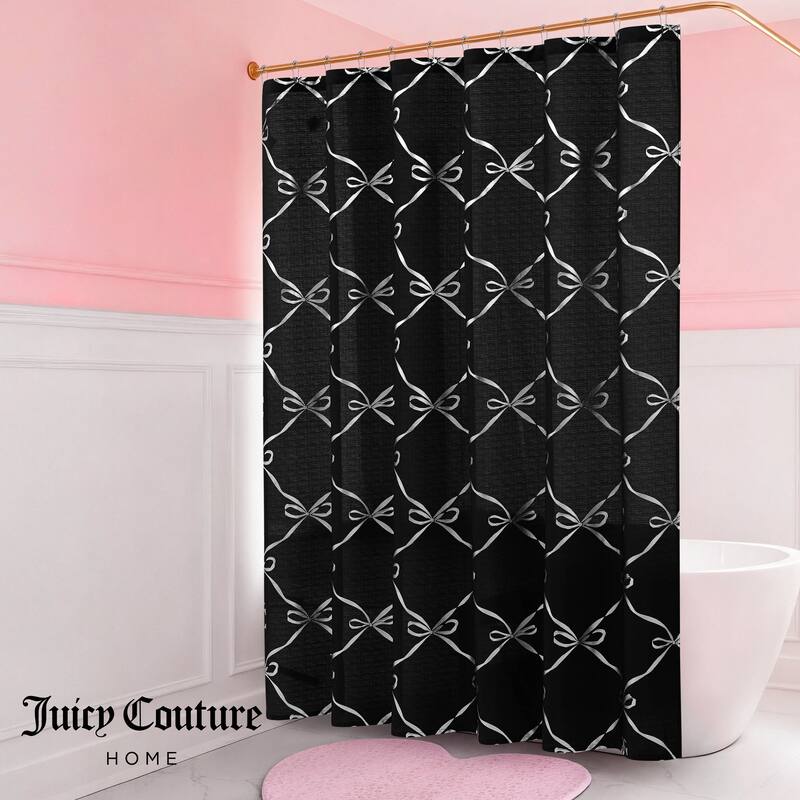 Juicy Couture 13-Piece Shower Curtain and Hooks Set
