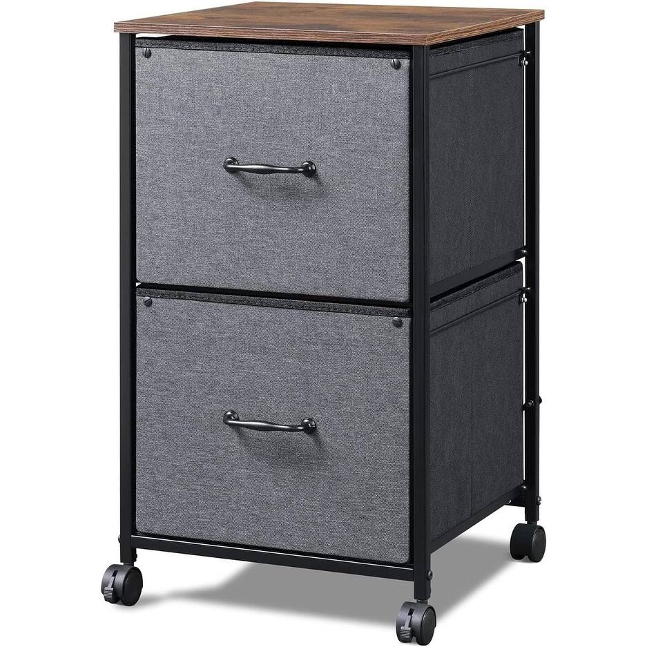 2 Drawer Mobile File Cabinet