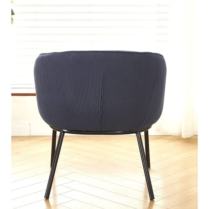 Mid Century Upholstered Black Leg Indoor Chair