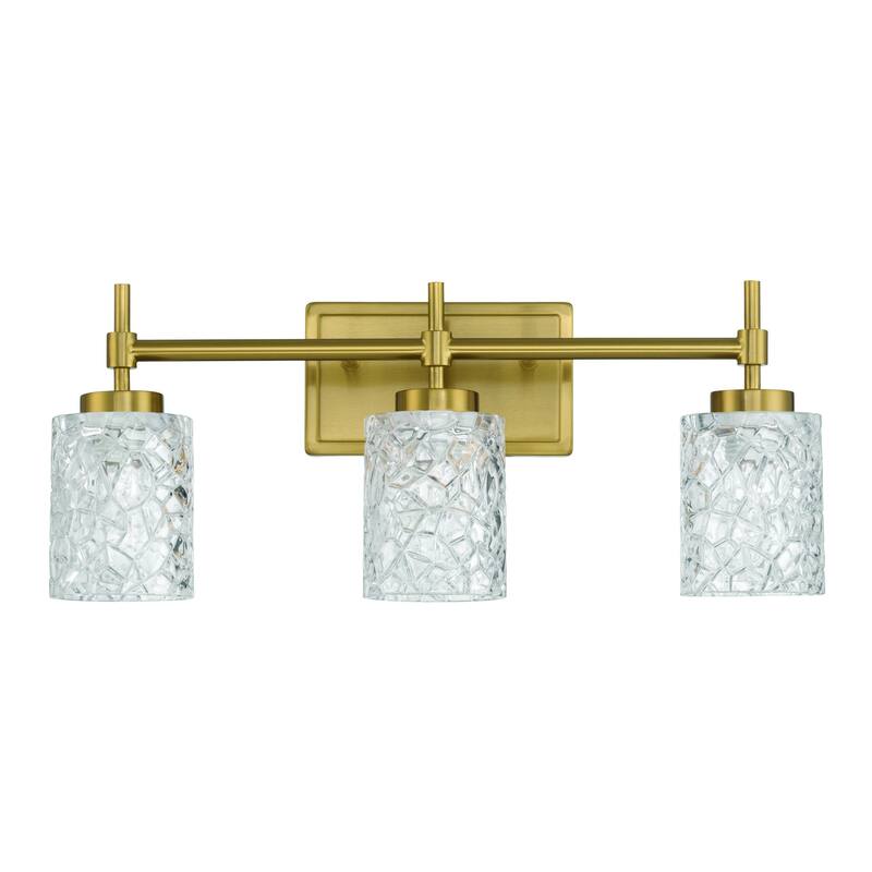 Acroma Dimmable Bathroom Vanity Light with Water Ripple Clear Shade